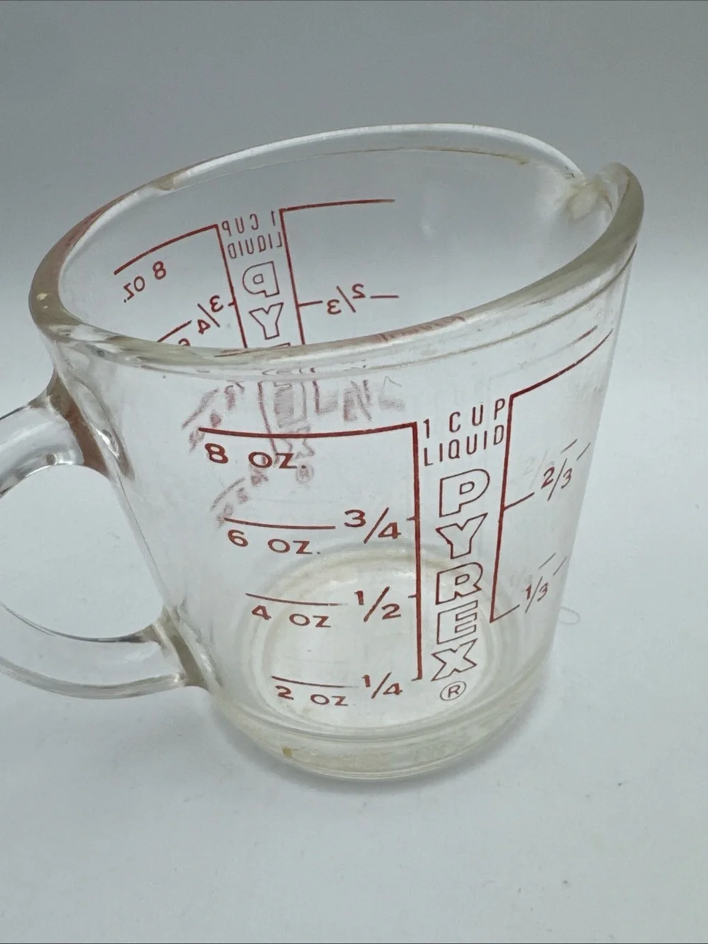 Vintage PYREX 1 Cup Liquid 8 oz Measuring Cup 508 D Handle